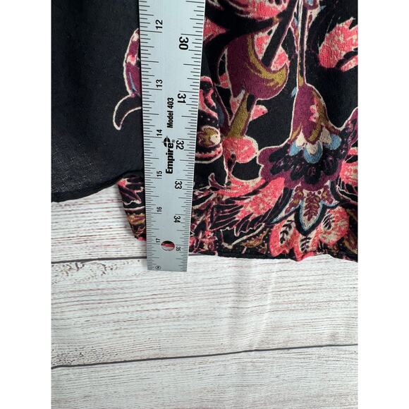 Free People Intimately Floral Semi Sheer Mini Dress Womens Small Black Purple - Picture 11 of 11